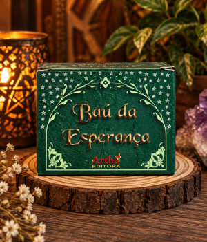 Caixa Baú da Esperança com 64 mensagens motivacionais da Artha Editora
