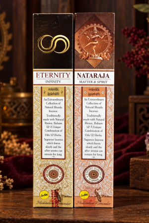 Caixas dos incensos Sree Vani Eternity Infinity e Nataraja Matter & Spirit, 15 g