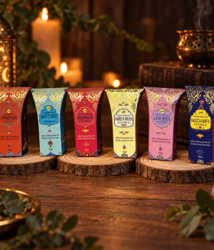 Coleção de seis óleos aromáticos indianos Indian Heritage